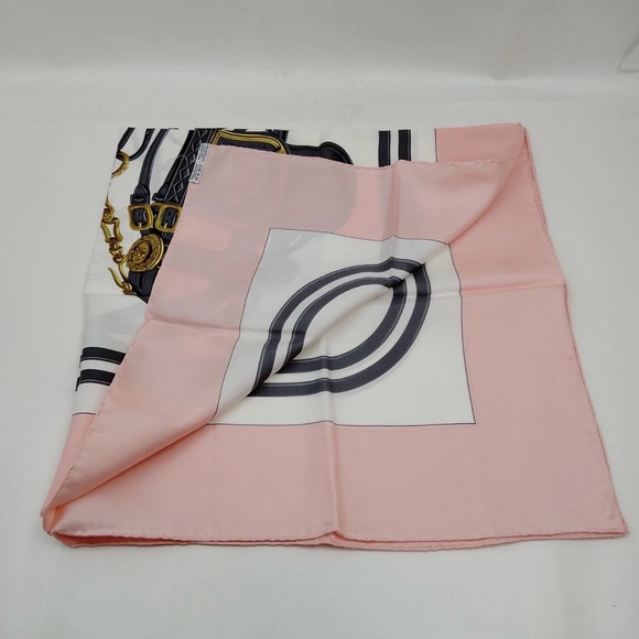 Hermes scarf Carre 90 Brides de Gala Pinks Silk100 - Picture 9 of 9